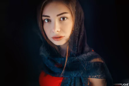 Sue Tikhonova veil brown eyes face woman model HD Desktop Wallpaper | Background Image