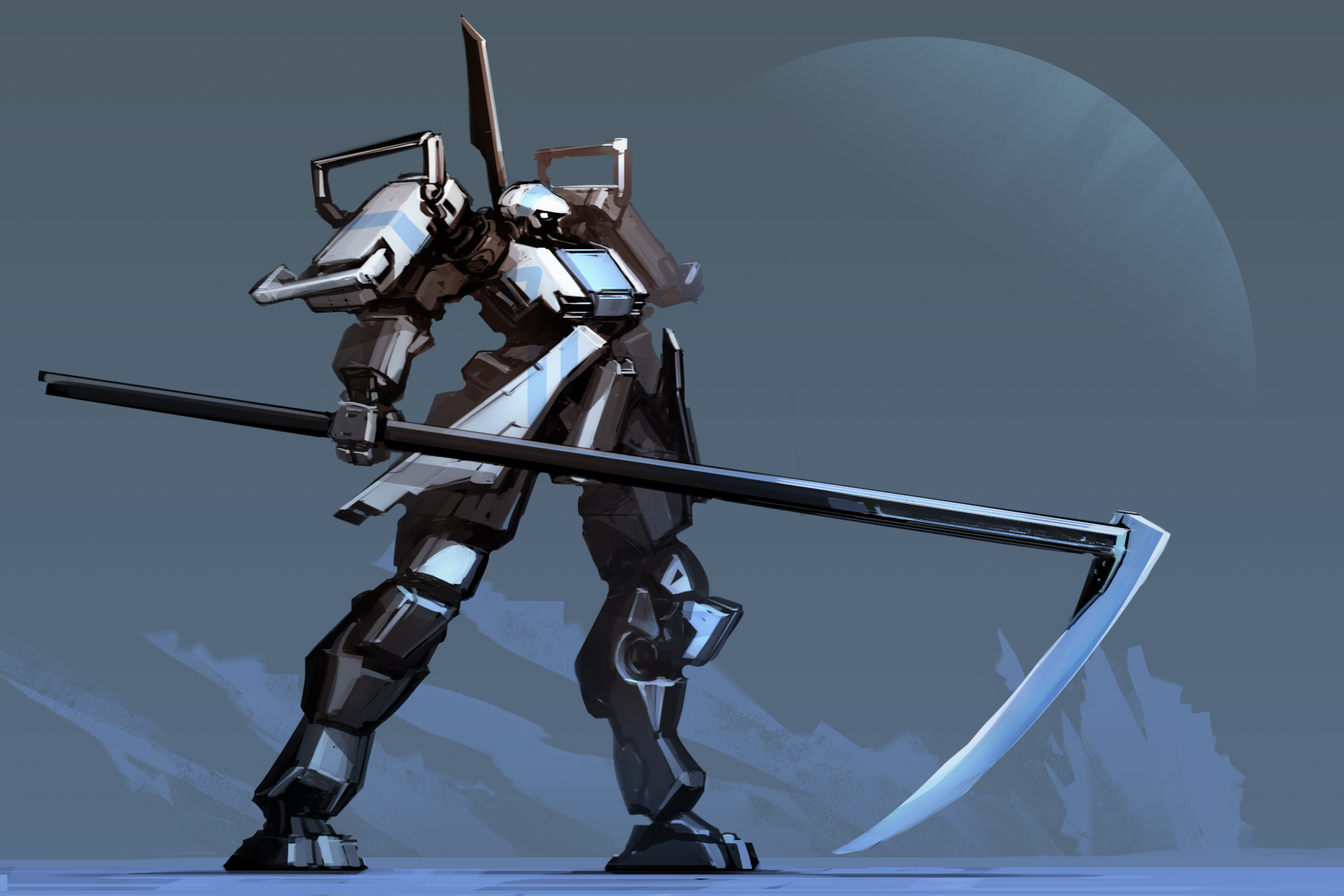 Download Scythe Sci Fi Robot HD Wallpaper by ksenolog
