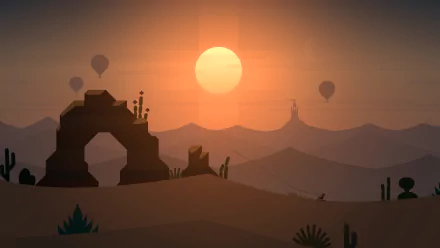 desert minimalist video game Alto's Odyssey Minimalist Gaming HD Desktop Wallpaper | Background Image