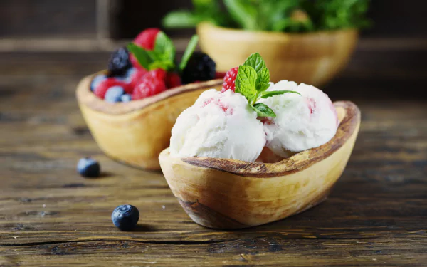 still life berry food ice cream HD Desktop Wallpaper | Background Image