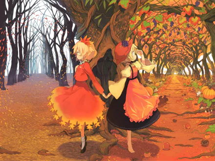 Shizuha Aki Minoriko Aki Anime Touhou HD Desktop Wallpaper | Background Image