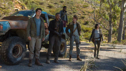 Rosa Salazar Thomas Brodie-Sangster Giancarlo Esposito Dylan O'Brien movie Maze Runner: The Death Cure HD Desktop Wallpaper | Background Image