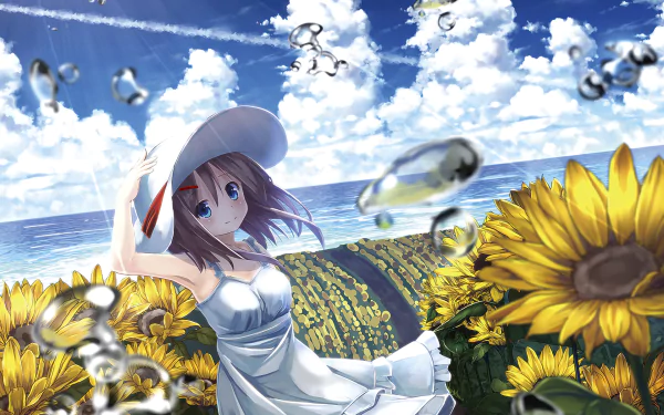 brown hair summer Anime Original Anime Summer HD Desktop Wallpaper | Background Image