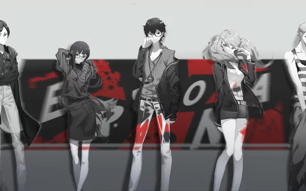 Akira Kurusu Ryuji Sakamoto Futaba Sakura Ann Takamaki video game Persona 5 HD Desktop Wallpaper | Background Image