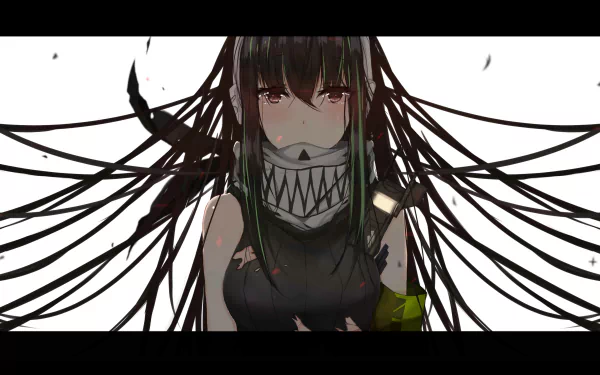 Crying M4A1 character from Girls Frontline with tears streaming down her face, set against a high-resolution 4K Ultra HD background for PC.