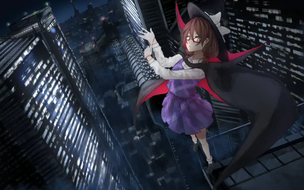 Sumireko Usami night Anime Touhou anime night HD Desktop Wallpaper | Background Image