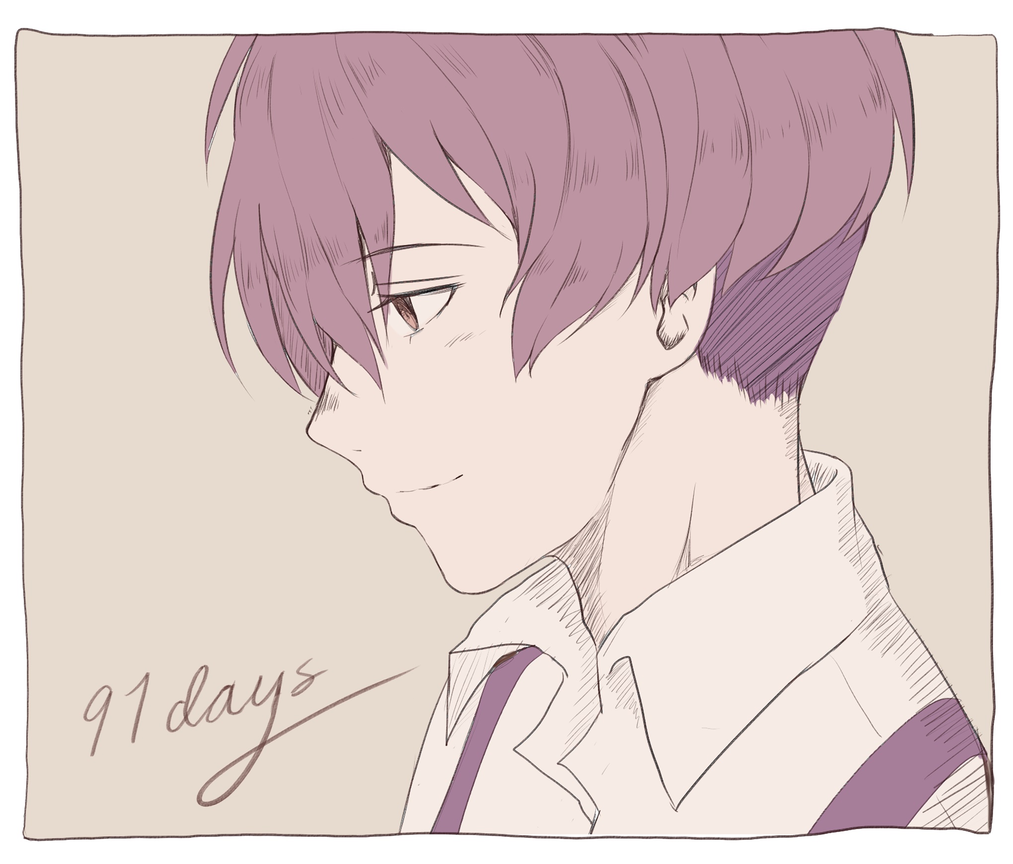 91 days collage  91 days, Anime crying, Anime