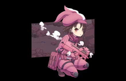 Karen Kohiruimaki LLENN (Sword Art Online) Anime Sword Art Online Alternative: Gun Gale Online HD Desktop Wallpaper | Background Image