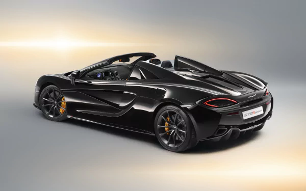 supercar black car car McLaren vehicle McLaren 570S Spider HD Desktop Wallpaper | Background Image