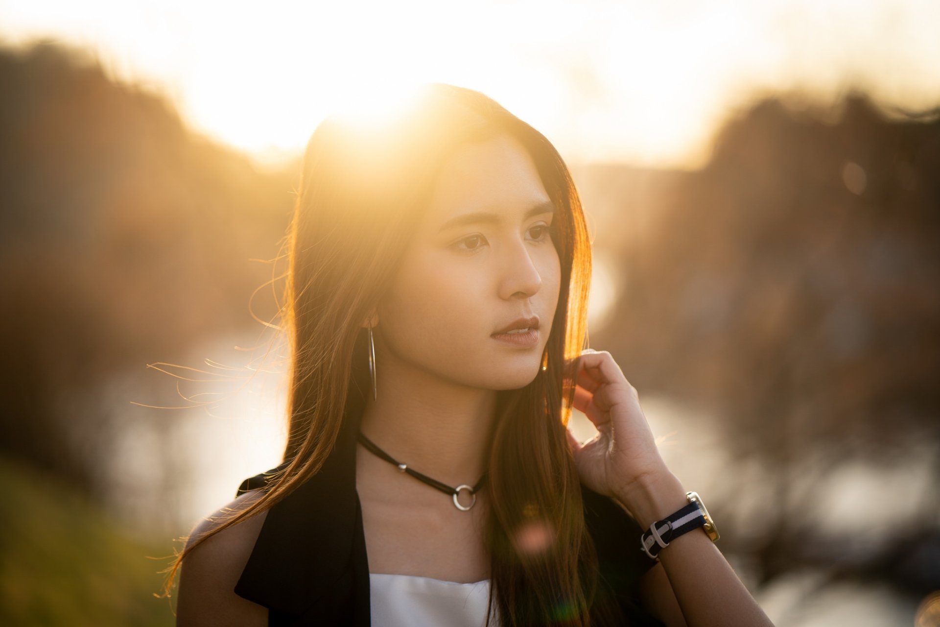 Download Brunette Depth Of Field Model Woman Asian HD Wallpaper by M. Ecker