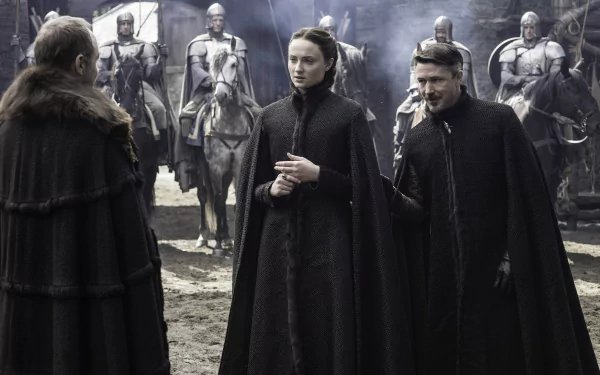Sophie Turner Aidan Gillen Sansa Stark Petyr Baelish TV Show Game Of Thrones HD Desktop Wallpaper | Background Image