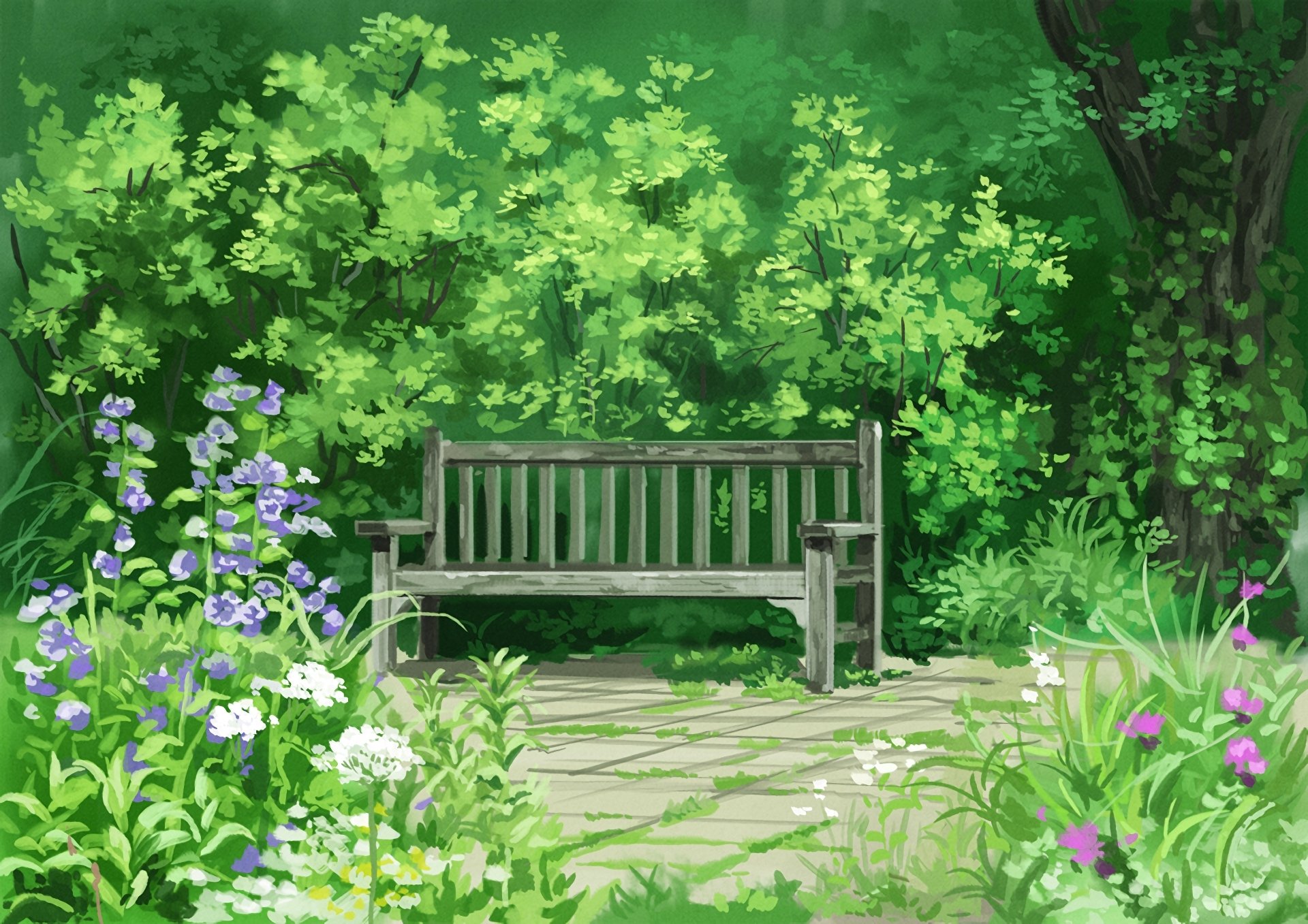 Secret Garden cg indoor anime game flowers garden scenery HD  wallpaper  Peakpx