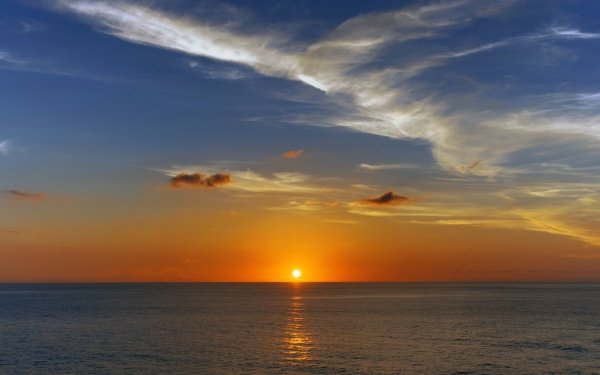 Earth Ocean Nature Sky Horizon Sunrise HD Wallpaper | Background Image