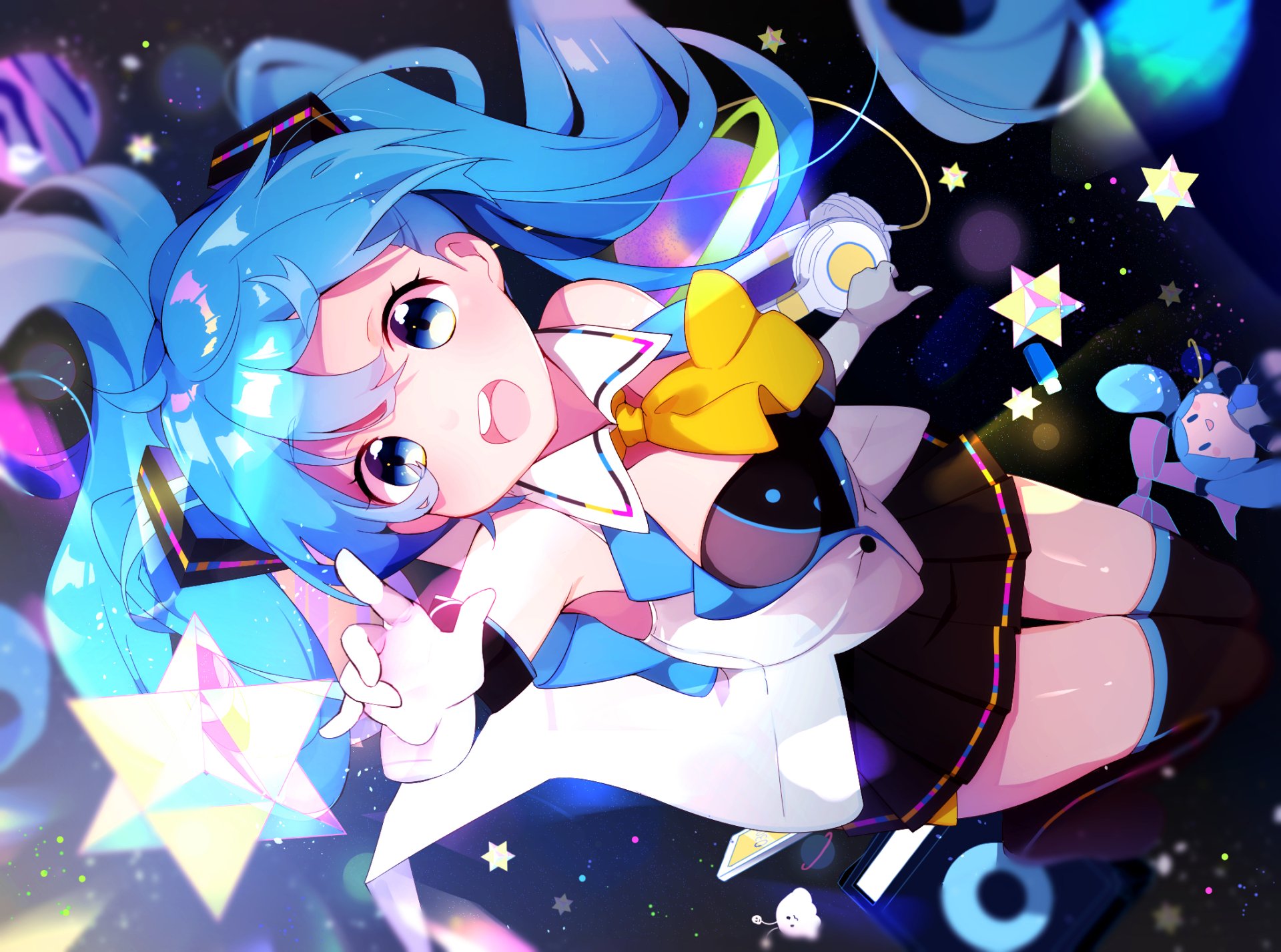 Download Hatsune Miku Anime Vocaloid HD Wallpaper by ごろー✳︎