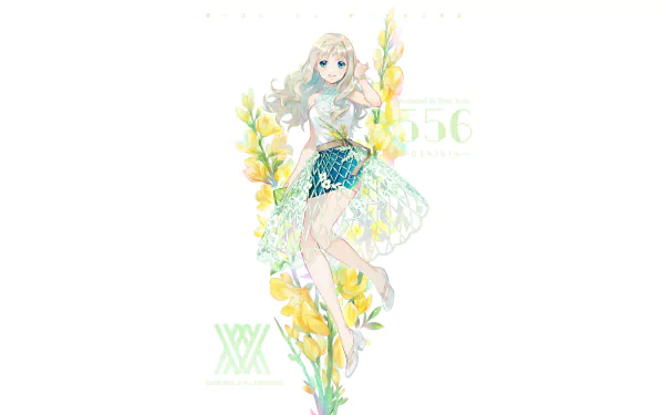 HD anime desktop wallpaper featuring Kokoro from Darling in the FranXX, depicted with soft colors and floral accents in a delicate, detailed style.
