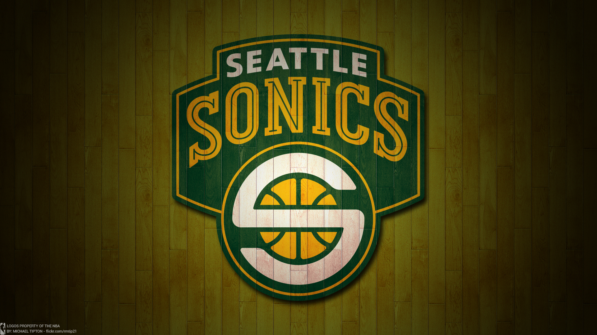 Seattle Supersonics Basketball team by Michael Tipton