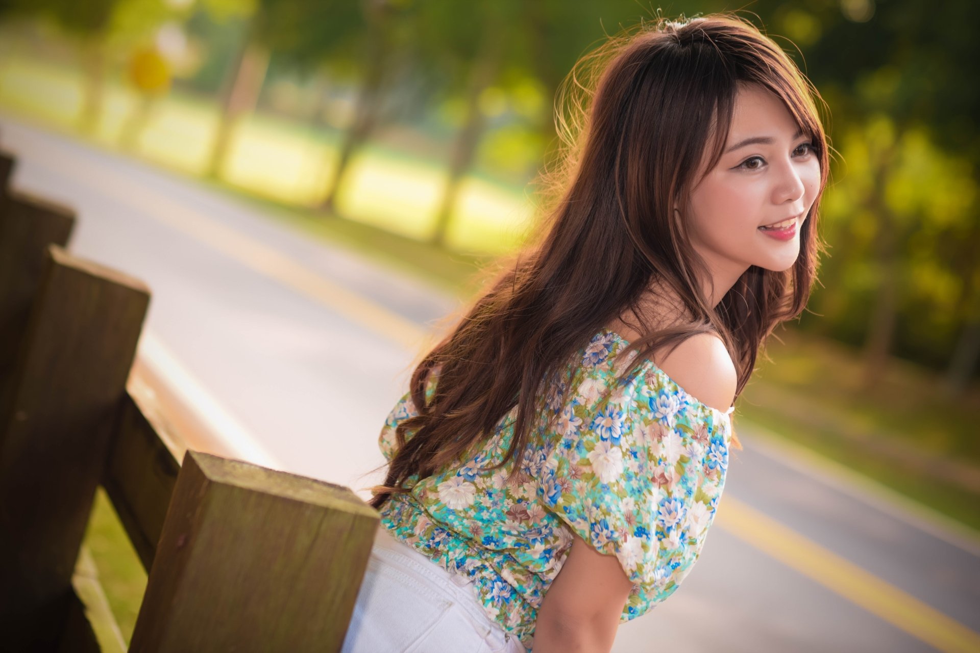 Download Brunette Long Hair Depth Of Field Smile Model Woman Asian 4k ...