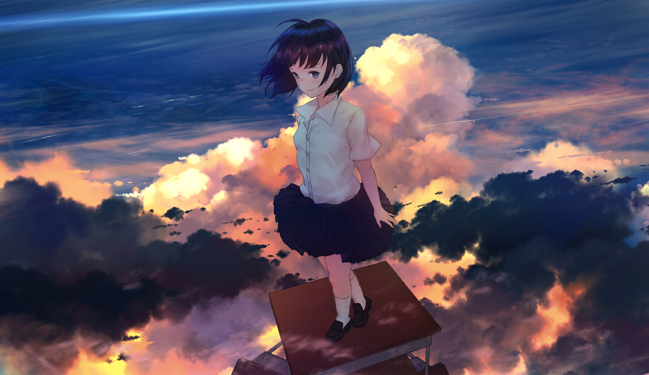 Original Anime Sky Dream - HD Wallpaper