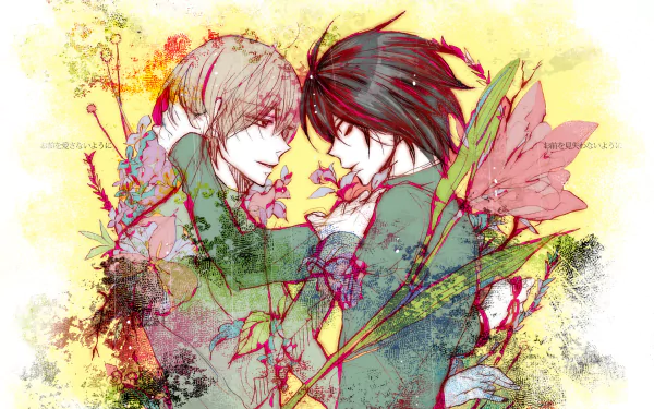 yaoi L (Death Note) Light Yagami Anime Death Note HD Desktop Wallpaper | Background Image