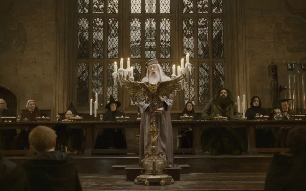 Horace Slughorn Severus Snape Rubeus Hagrid Albus Dumbledore movie Harry Potter and the Half-Blood Prince HD Desktop Wallpaper | Background Image