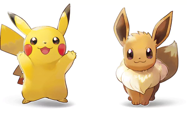Pokémon Let's Go Eevee Pokémon Let's Go Pikachu Pokemon Eevee (Pokémon) Pikachu video game Pokémon: Let's Go Pikachu and Let's Go Eevee HD Desktop Wallpaper | Background Image