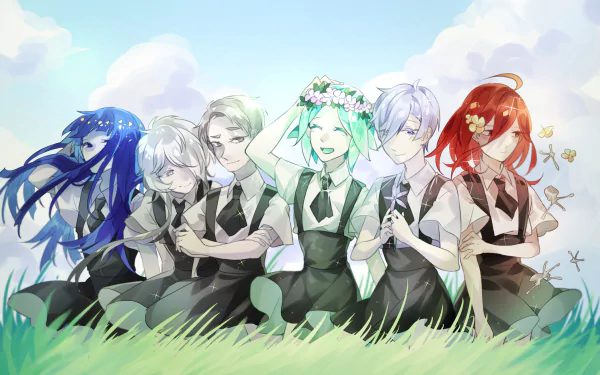 Cairngorm (Land of the Lustrous) Ghost Quartz (Land of the Lustrous) Antarcticite (Land of the Lustrous) Cinnabar (Land of the Lustrous) Phosphophyllite (Land of the Lustrous) Lapis Lazuli (Land of the Lustrous) Anime Land of the Lustrous HD Desktop Wallpaper | Background Image