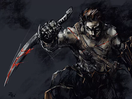 dagger fantasy warrior fantasy warrior HD Desktop Wallpaper | Background Image