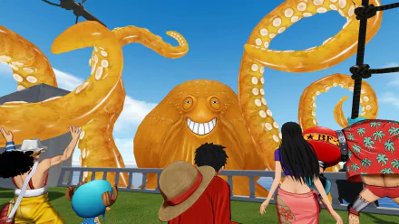 One Piece Usopp (One Piece) Tony Tony Chopper Franky (One Piece) Nico Robin Monkey D. Luffy Surume (One Piece) video game One Piece: World Seeker HD Desktop Wallpaper | Background Image