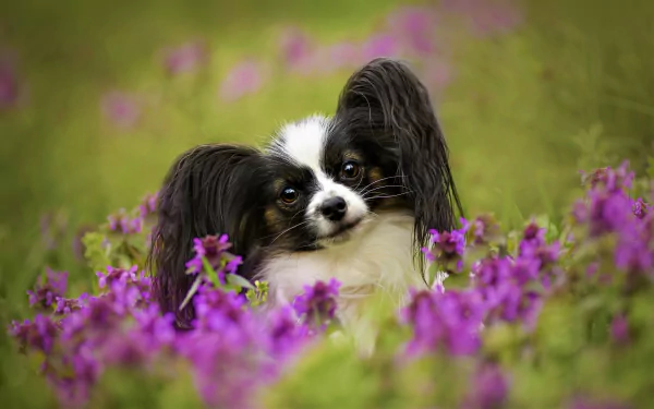 dog Papillon Animal HD Desktop Wallpaper | Background Image
