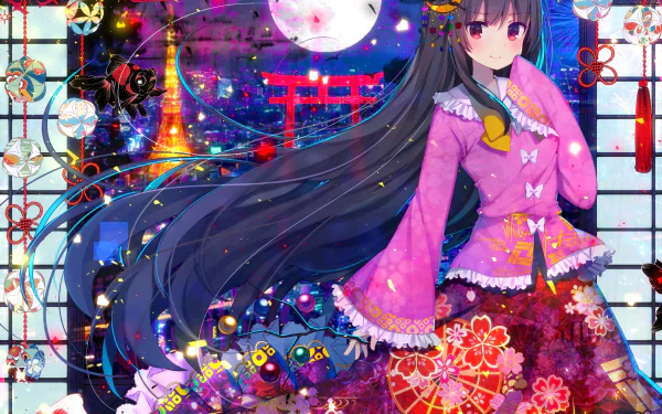 Kaguya Houraisan Anime Touhou HD Desktop Wallpaper | Background Image