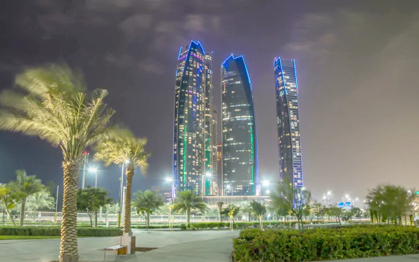 building United Arab Emirates Abu Dhabi man made Etihad Towers HD Desktop Wallpaper | Background Image
