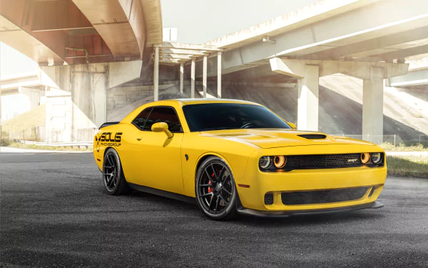 yellow car vehicle Dodge Challenger SRT HD Desktop Wallpaper | Background Image