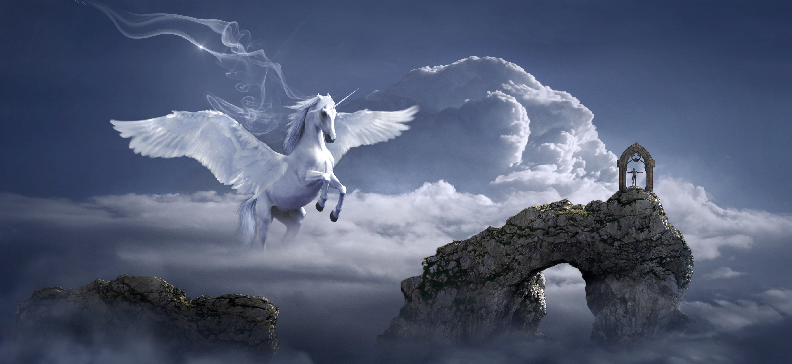 Pegasus Unicorn Hd Wallpaper Background Image 2738x1259 Id 927422 Wallpaper Abyss