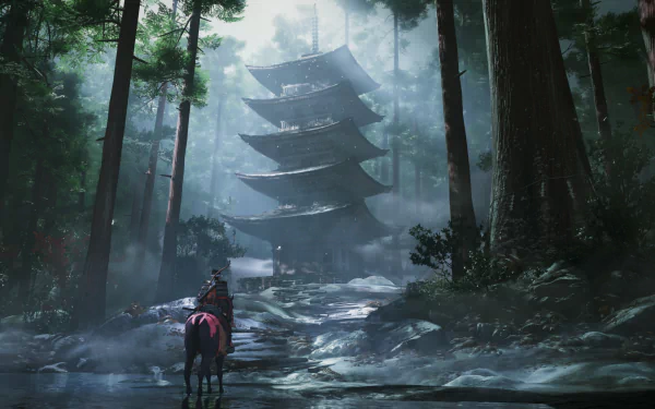 Jin Sakai video game Ghost of Tsushima HD Desktop Wallpaper | Background Image