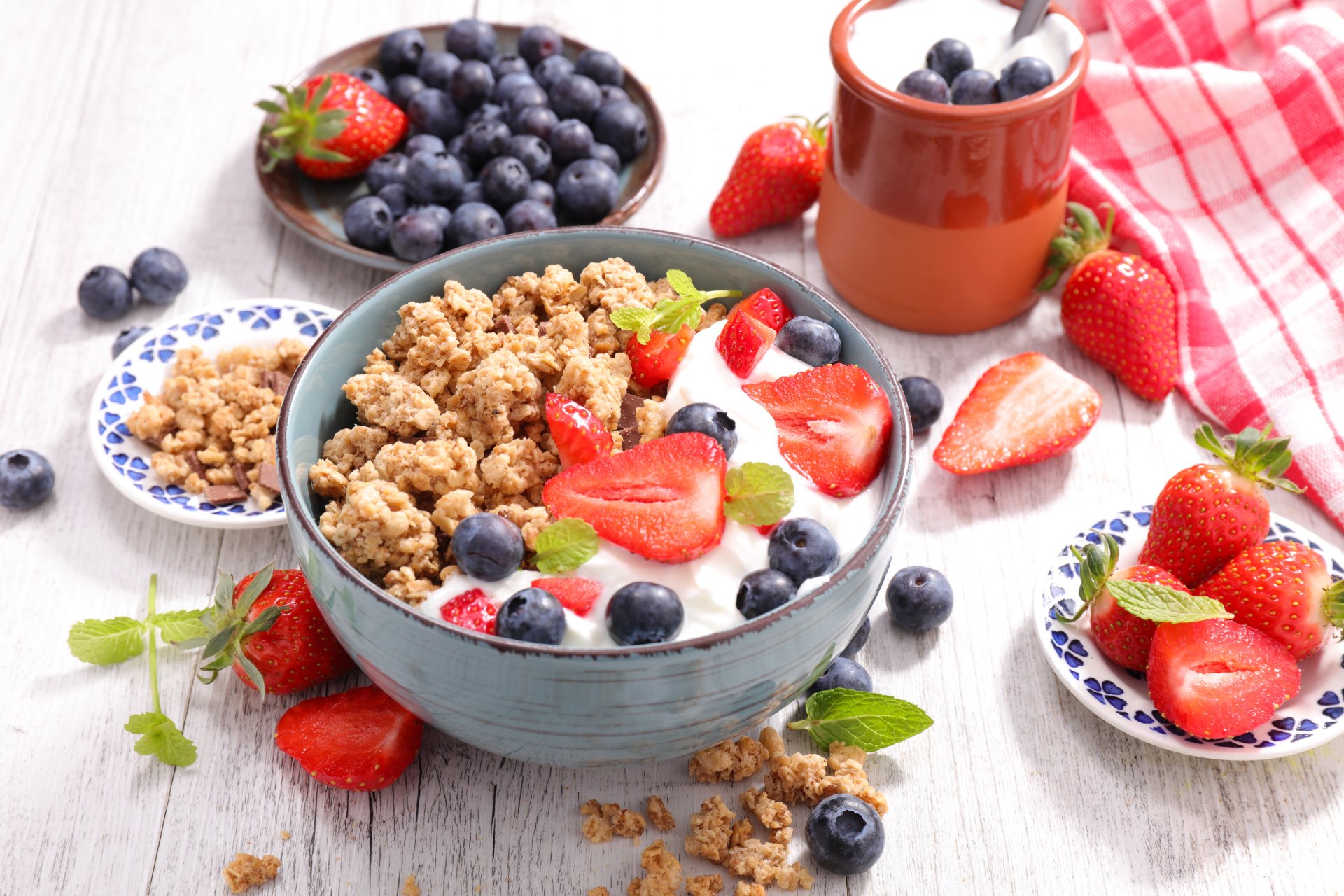 Download Blueberry Strawberry Berry Fruit Still Life Food Breakfast 8k Ultra HD Wallpaper