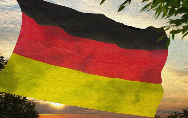  German Flag - Oil on Canvas