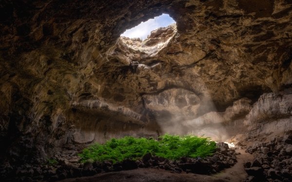 Earth Cave Caves Nature Sunbeam Rock HD Wallpaper | Background Image