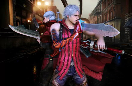 Dante (Devil May Cry) Nero (Devil May Cry) video game Devil May Cry 4 HD Desktop Wallpaper | Background Image