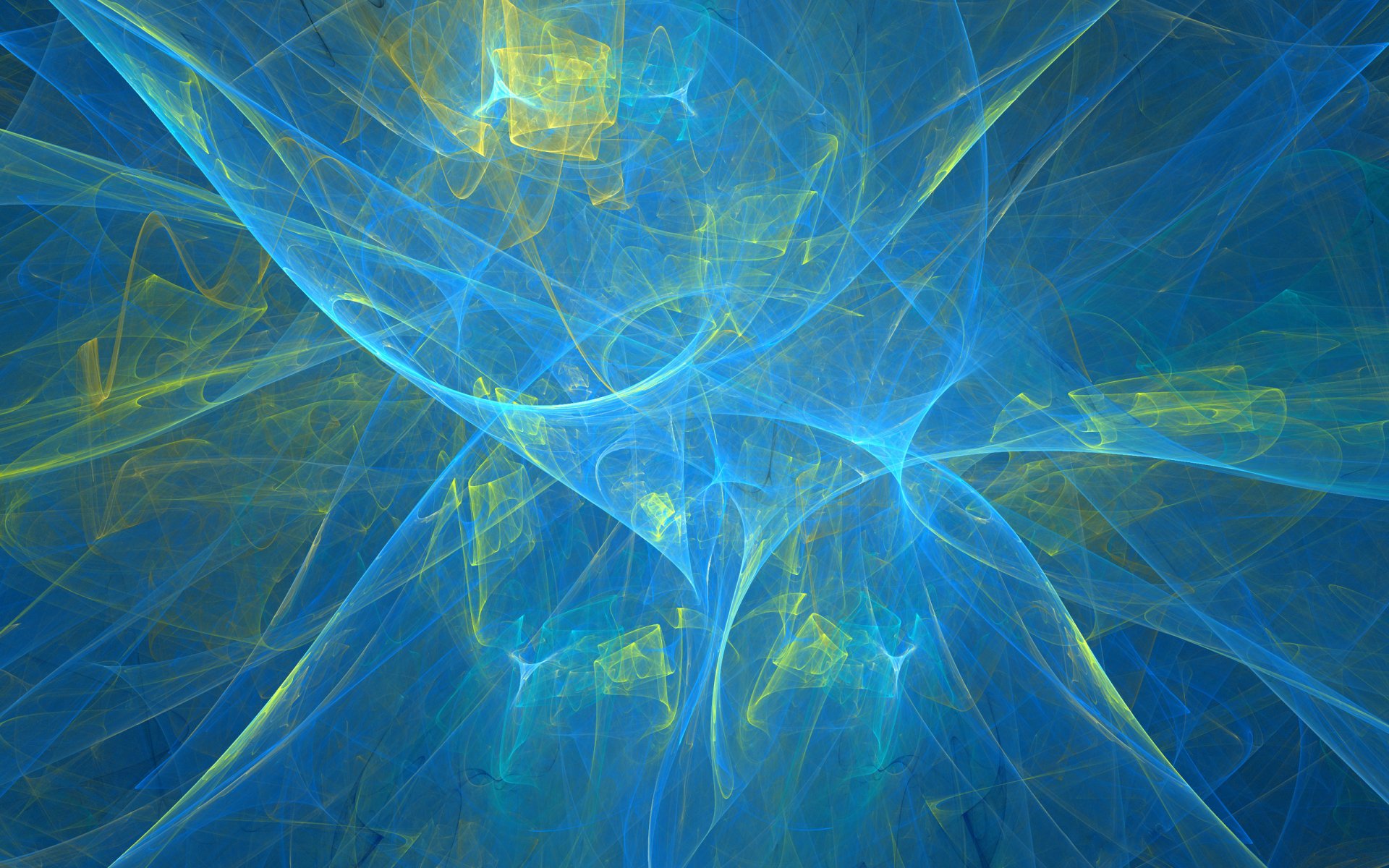 Abstract blue fractal design with delicate light patterns, creating an intricate and dynamic HD PC desktop wallpaper and background.