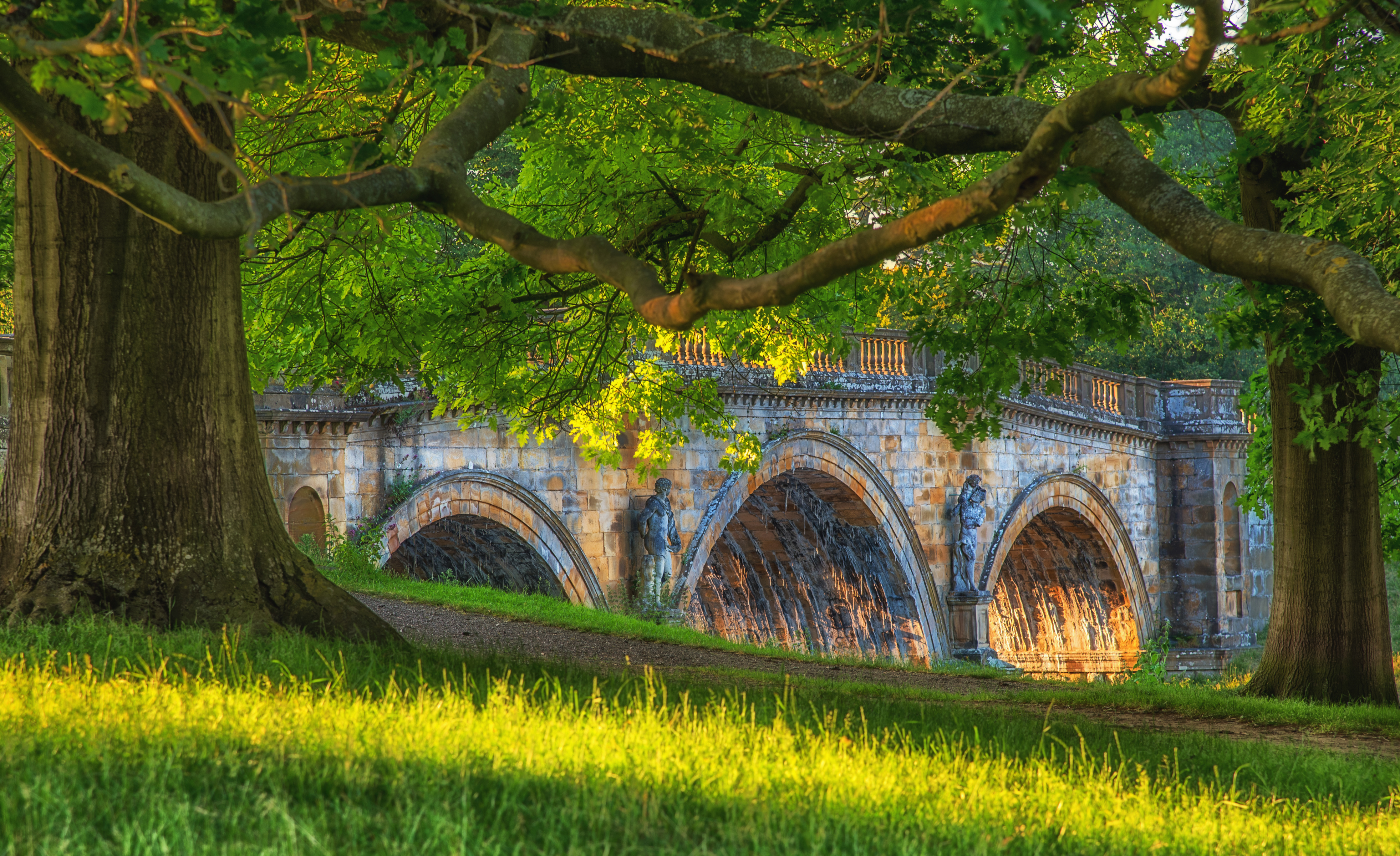 Bridge In English Park 4k Ultra 高清壁纸 桌面背景 3925x2400 Id 9342 Wallpaper Abyss