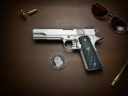 Cabot 1911 man made Cabot pistol HD Desktop Wallpaper | Background Image