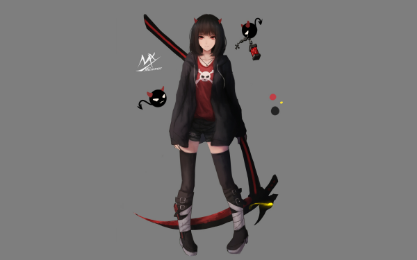 Anime Girl Scythe HD Wallpaper | Background Image