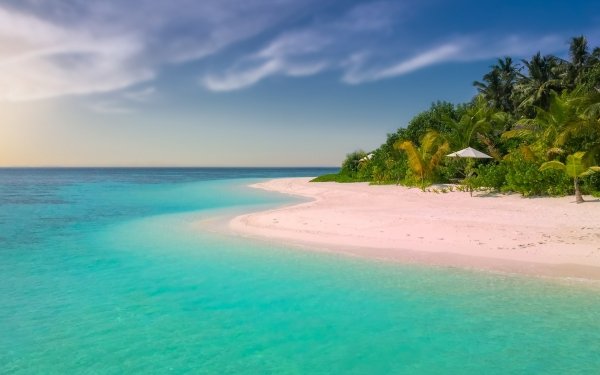 Earth Beach Tropical Ocean Sea Turquoise Horizon HD Wallpaper | Background Image