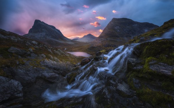 Nature Waterfall Waterfalls Norway Mountain HD Wallpaper | Background Image