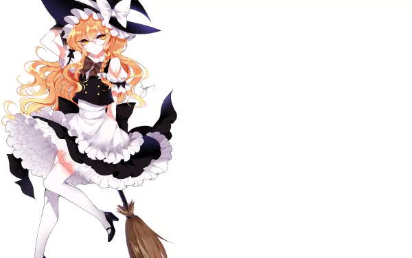 Marisa Kirisame Anime Touhou HD Desktop Wallpaper | Background Image