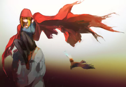 hood skirt blonde Fate (Series) glasses Ayaka Sajyou (Fate Series) Anime Fate/strange fake HD Desktop Wallpaper | Background Image