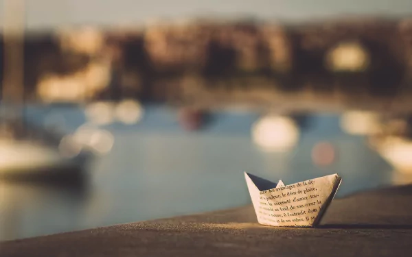 paper boat depth of field man made origami HD Desktop Wallpaper | Background Image