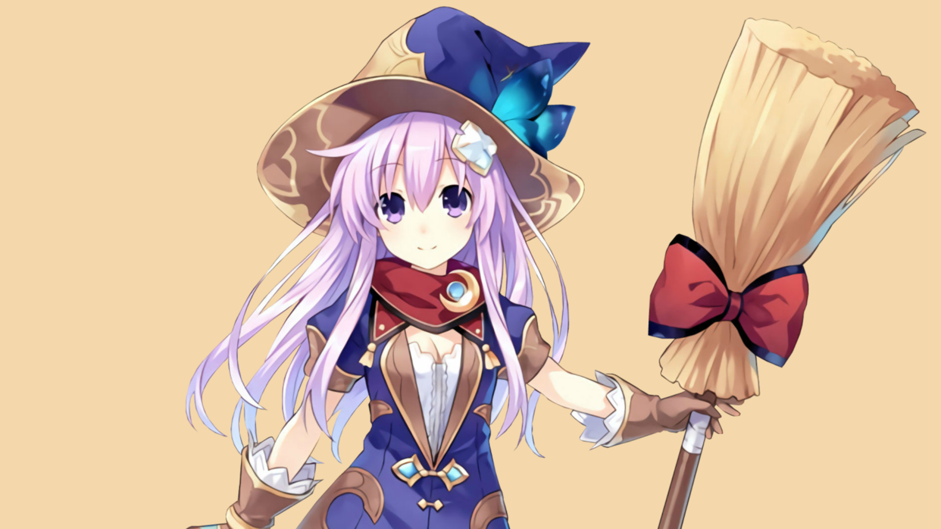 Download Long Hair Pink Hair Purple Eyes Witch Hat Nepgear (Hyperdimension Neptunia) Video Game Cyberdimension Neptunia 4 Goddesses Online HD Wallpaper by jose7220