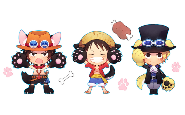 Anime One Piece Monkey D. Luffy Portgas D. Ace Sabo HD Wallpaper | Background Image