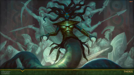Gorgon (Magic: The Gathering) Theros (Magic: The Gathering) Hythonia the Cruel man made Magic: The Gathering HD Desktop Wallpaper | Background Image